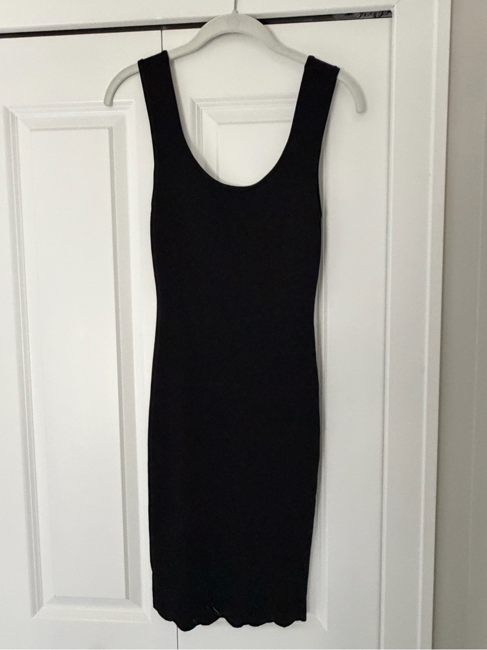 BCBGMaxAzria Black Scoop Neck Mini Dress